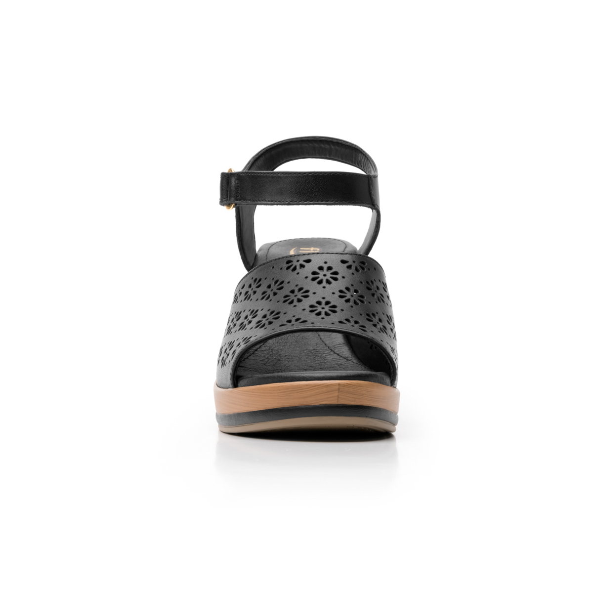 Women's Urban Flexi Decorative Punched Sandal - Style 100707 Black