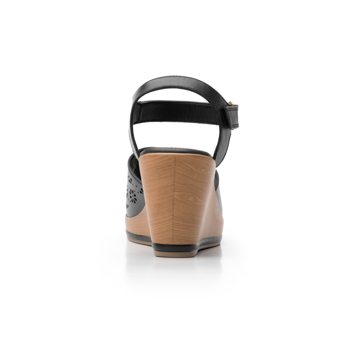 Women's Urban Flexi Decorative Punched Sandal - Style 100707 Black