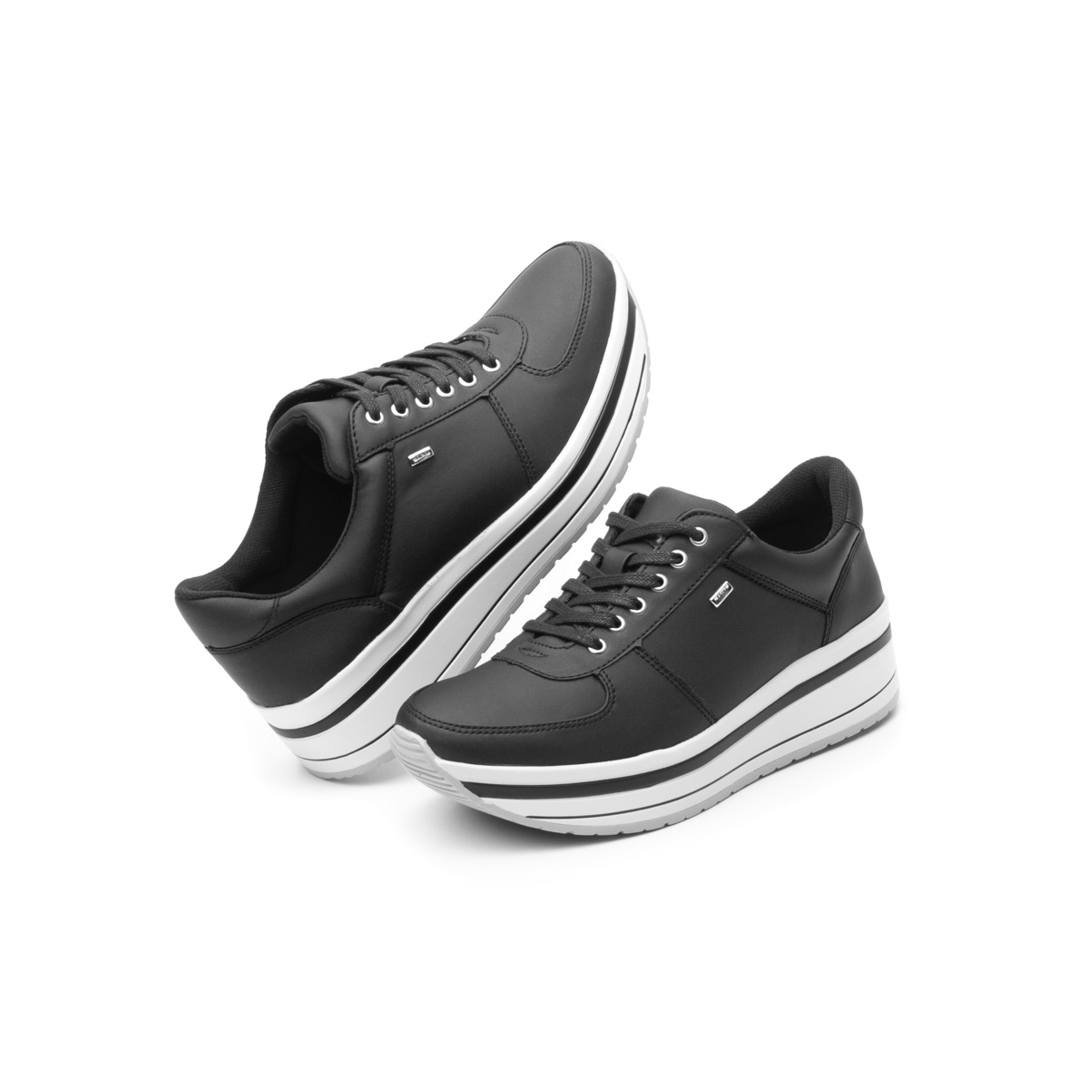 Sneaker Urbano Flexi Con Suela Creeper Para Mujer - Estilo 101001 Negro