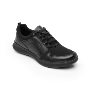 Sneaker with Detailed Perforated Flexi Sides for Women with Flowtek and Recovery Form Style 101306 Black