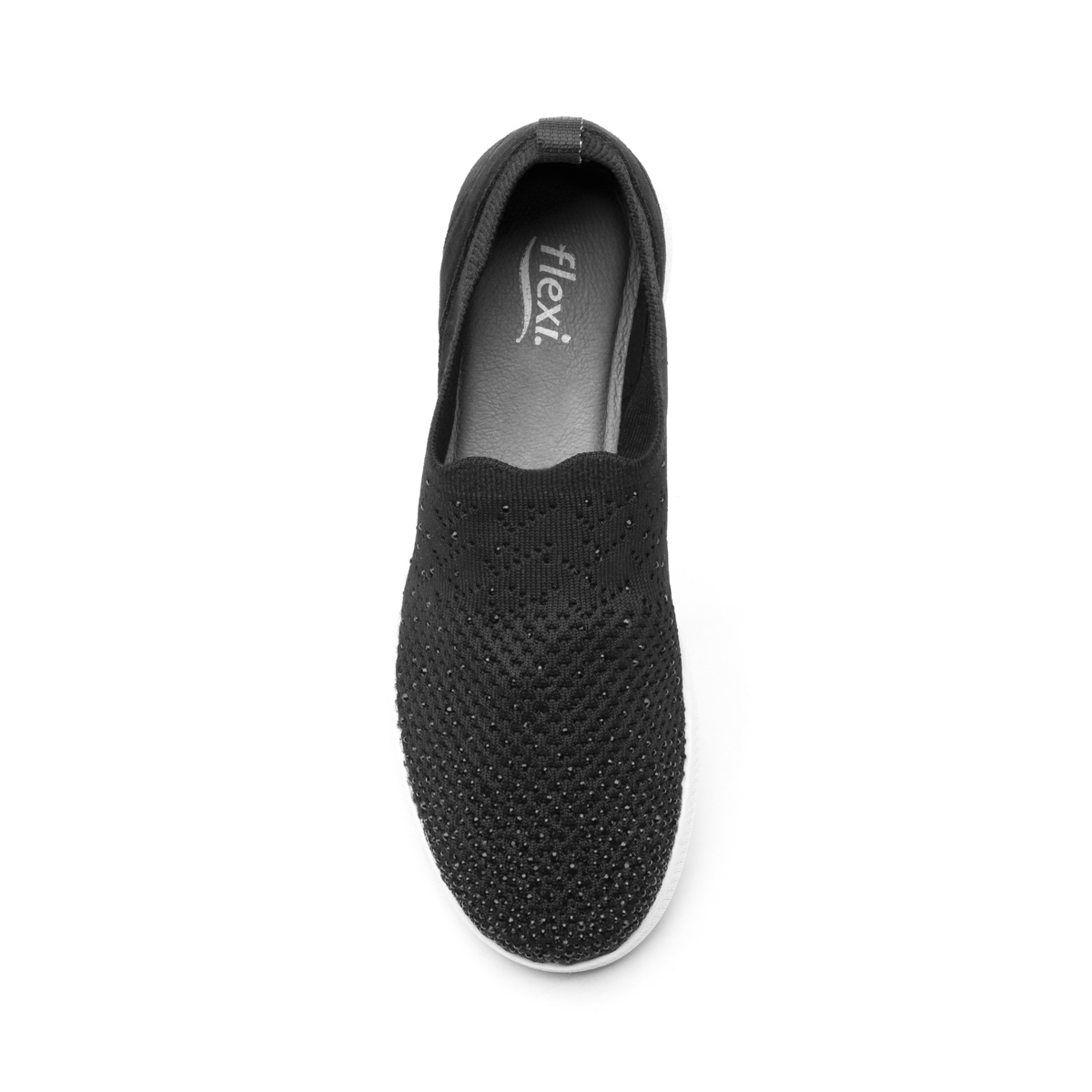 Slip On De Malla Flexi para Mujer con Suela Extra Ligera Estilo 101309 Negro