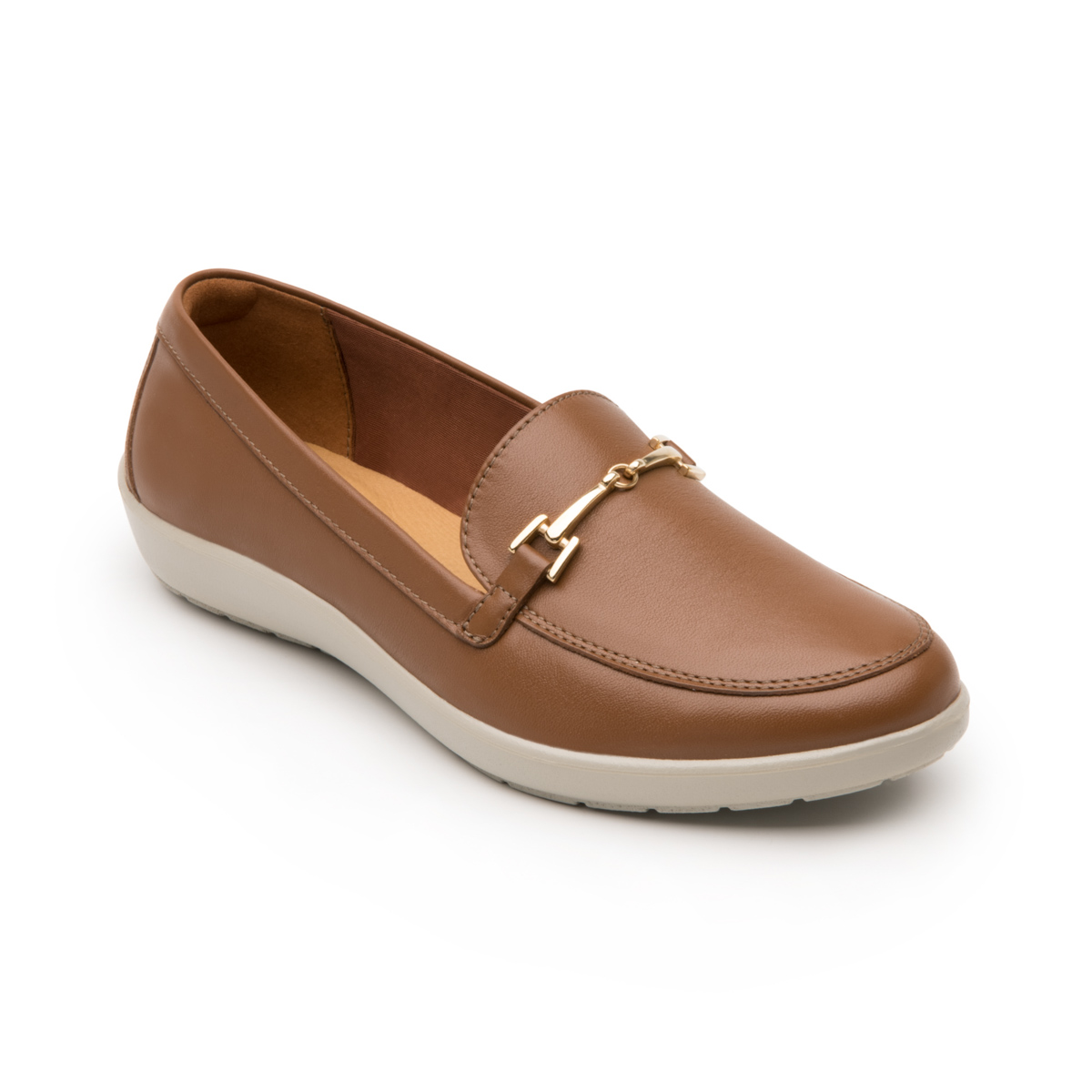 Mocasín Con Herraje Flexi para Mujer con Walking Soft Estilo 101908 Café