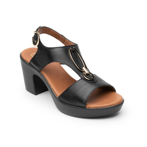 Flexi Casual Sandal With Enameled Fitting - Flexi For Women - 102901 Style Black