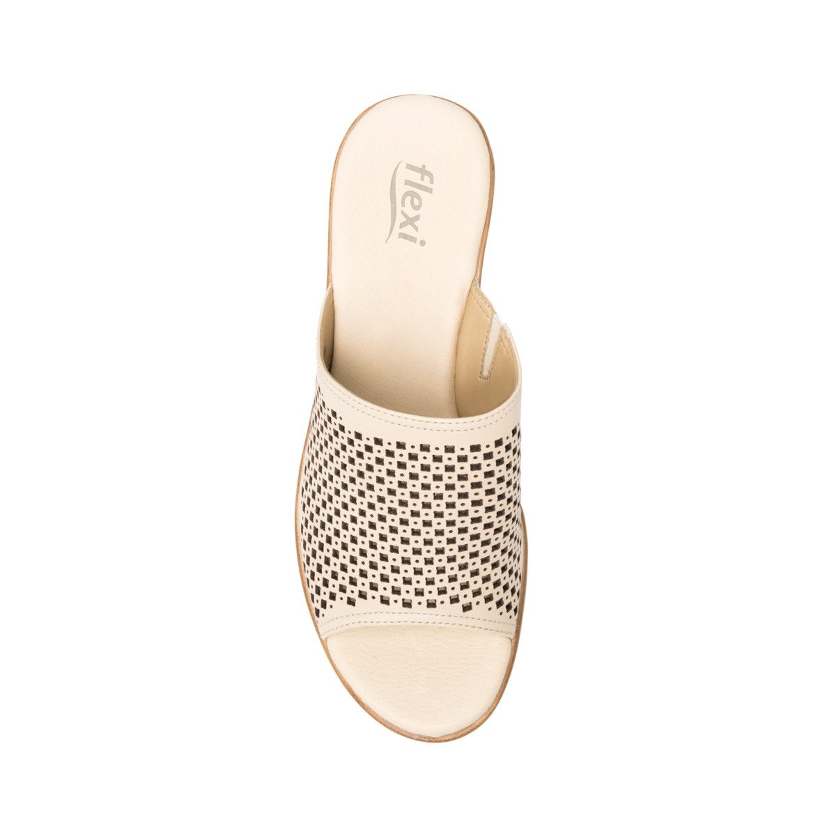 Sandalia De Tacón Flexi para Mujer con Acabado Tamporeado Estilo 102920 Beige