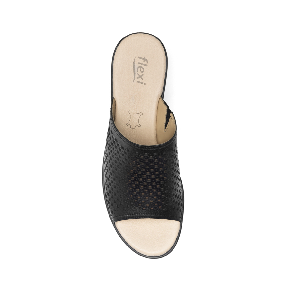 Sandalia De Tacón Flexi para Mujer con Acabado Tamporeado Estilo 102920 Negro