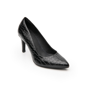 Women's Flexi Crocodile Heeled Shoe 104501 Style Black