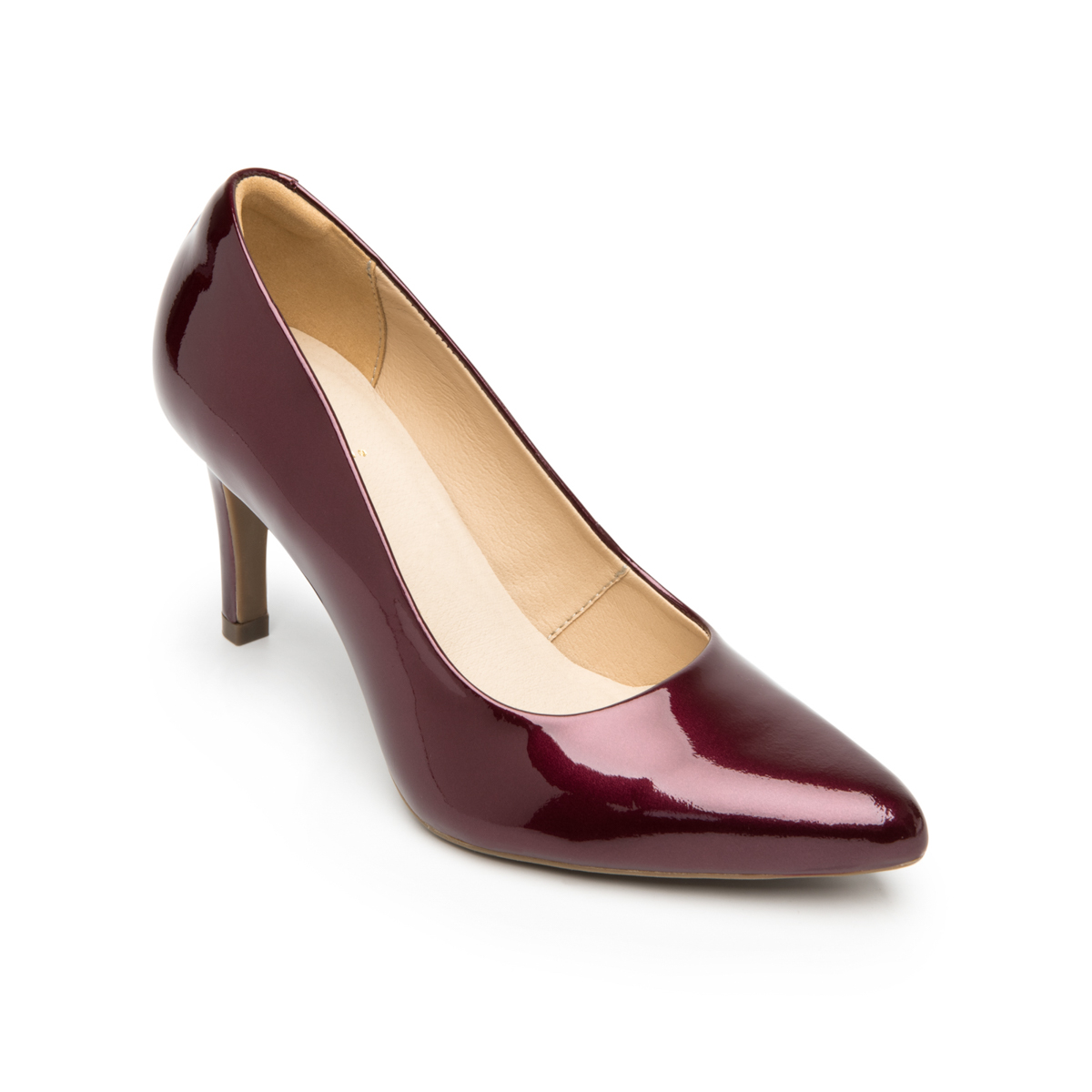 Women's Leather Dress Heels Style 104505 Wine
