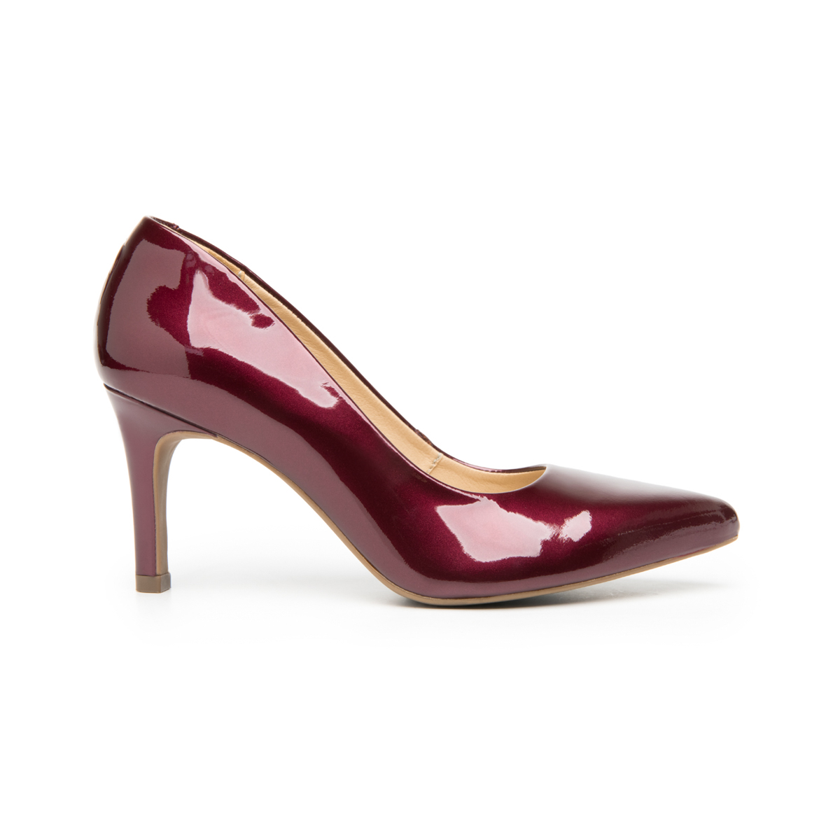 Women's Leather Dress Heels Style 104505 Wine