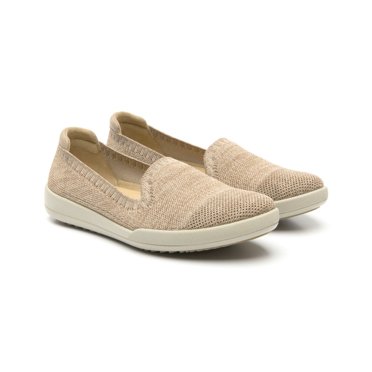 Women's Slip-On Shoe with Better Grip System Style 106306 Beige