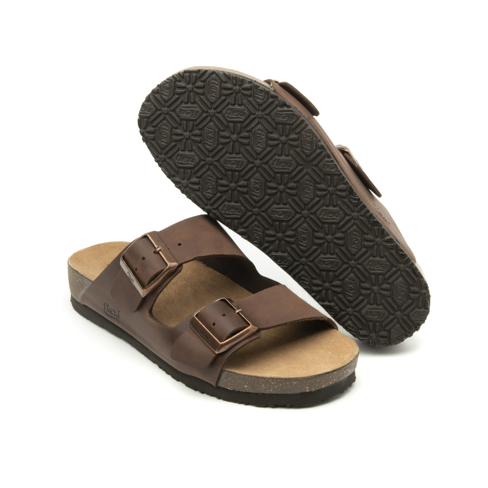 Sandalia Casual Flexi para Mujer con Plantilla Anatómica Estilo 107401 Café