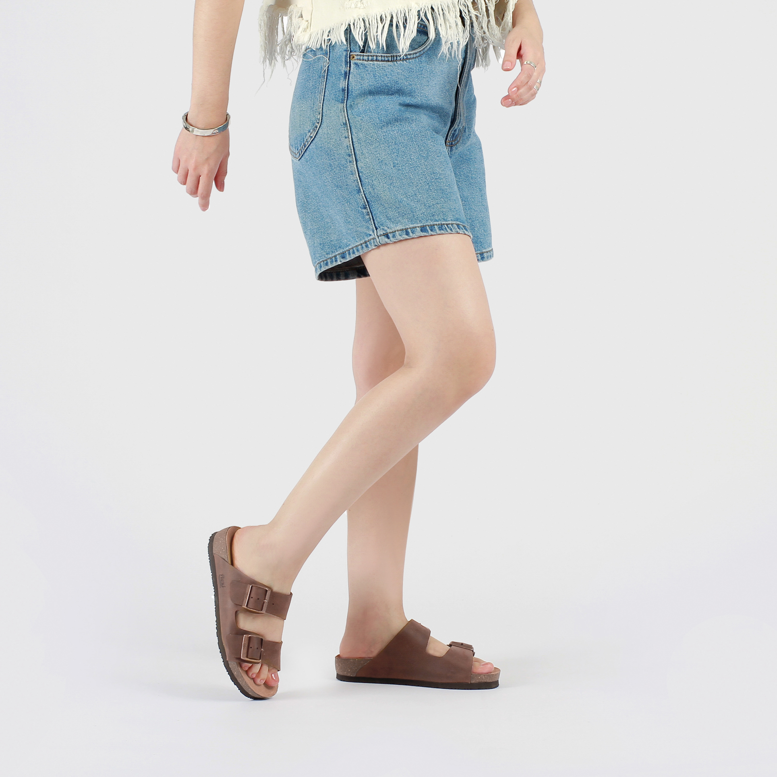 Sandalia Casual Flexi para Mujer con Plantilla Anatómica Estilo 107401 Café