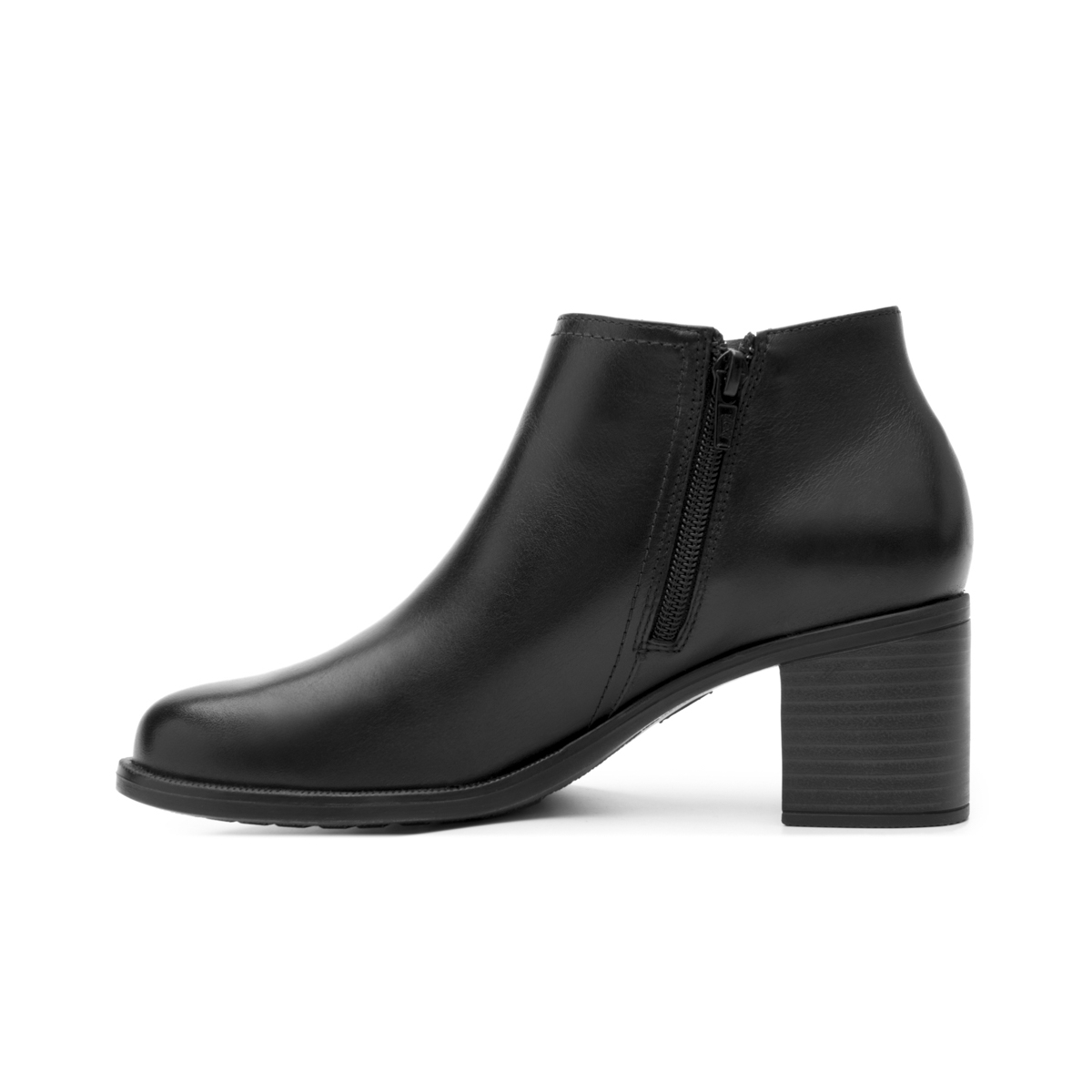 Women's Heeled Bootie with Internal Zipper Style 109219 Black