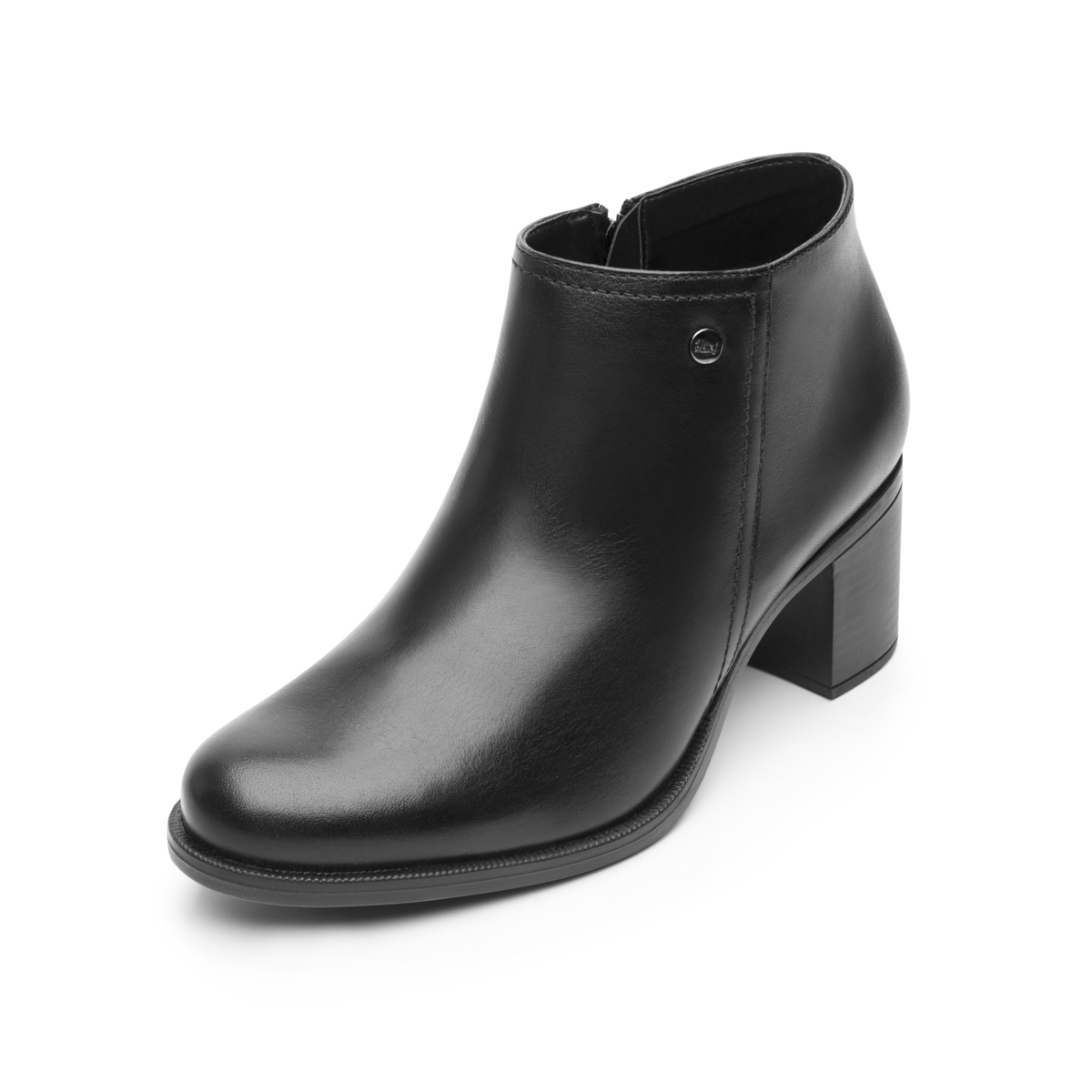 Women's Heeled Bootie with Internal Zipper Style 109219 Black