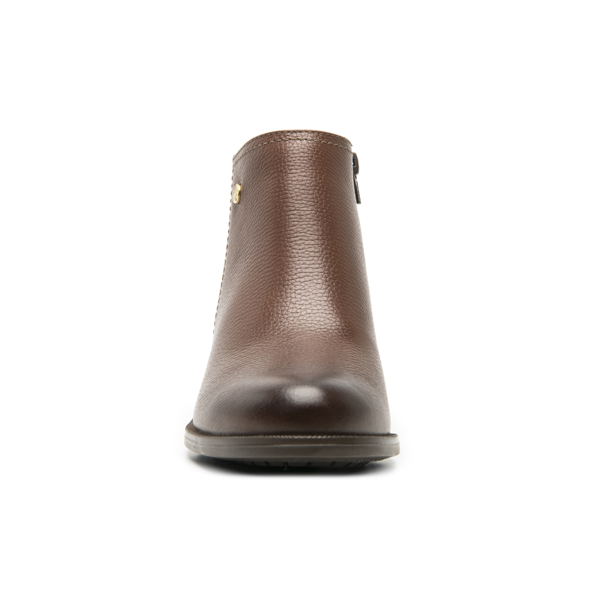 Women's Heeled Bootie with Internal Zipper Style 109219 Brown