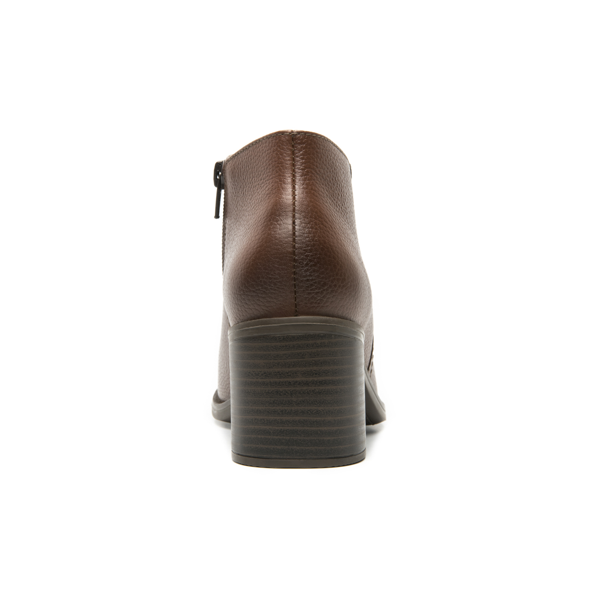 Women's Heeled Bootie with Internal Zipper Style 109219 Brown