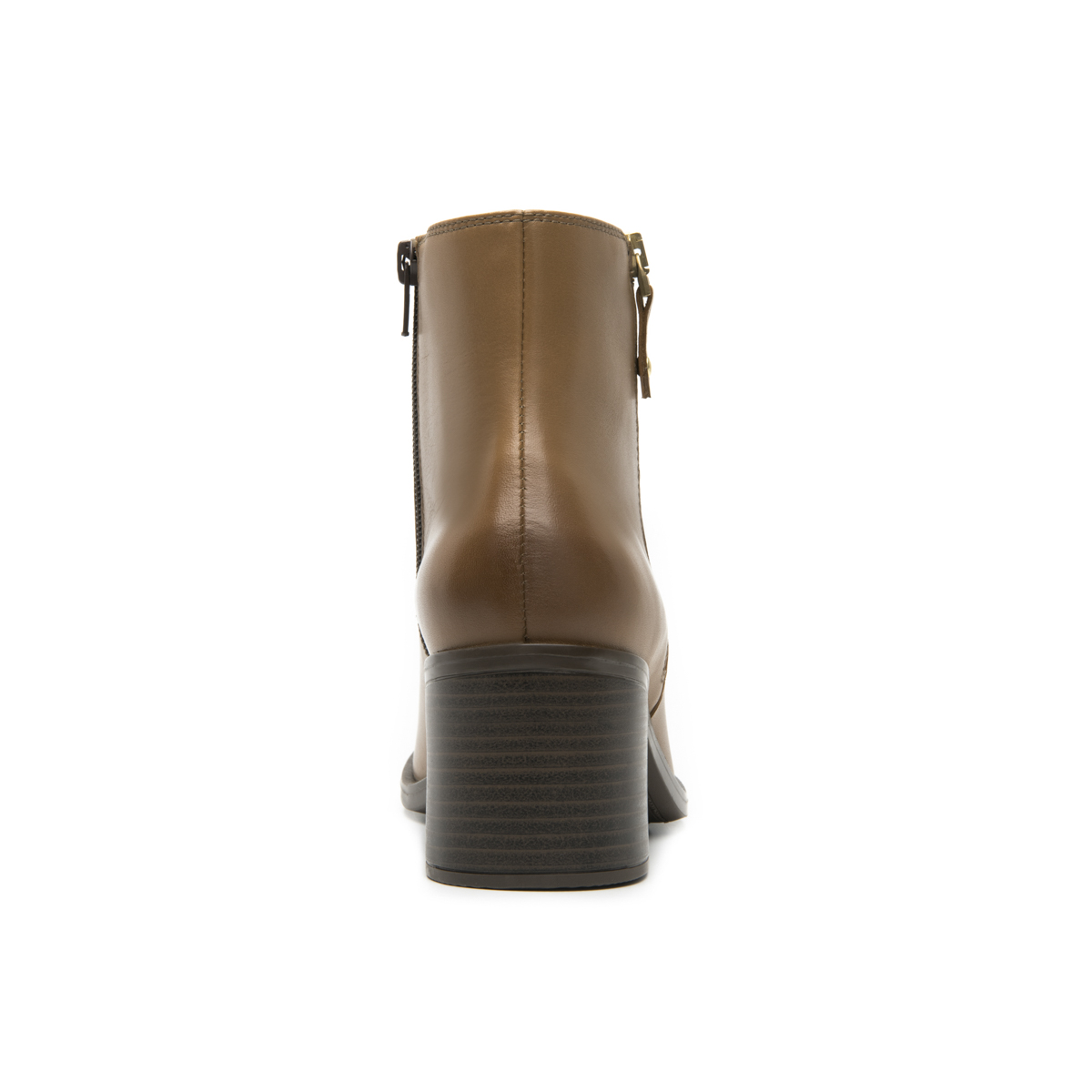 Women's Heeled Bootie with Internal Zipper Style 109220 Sand