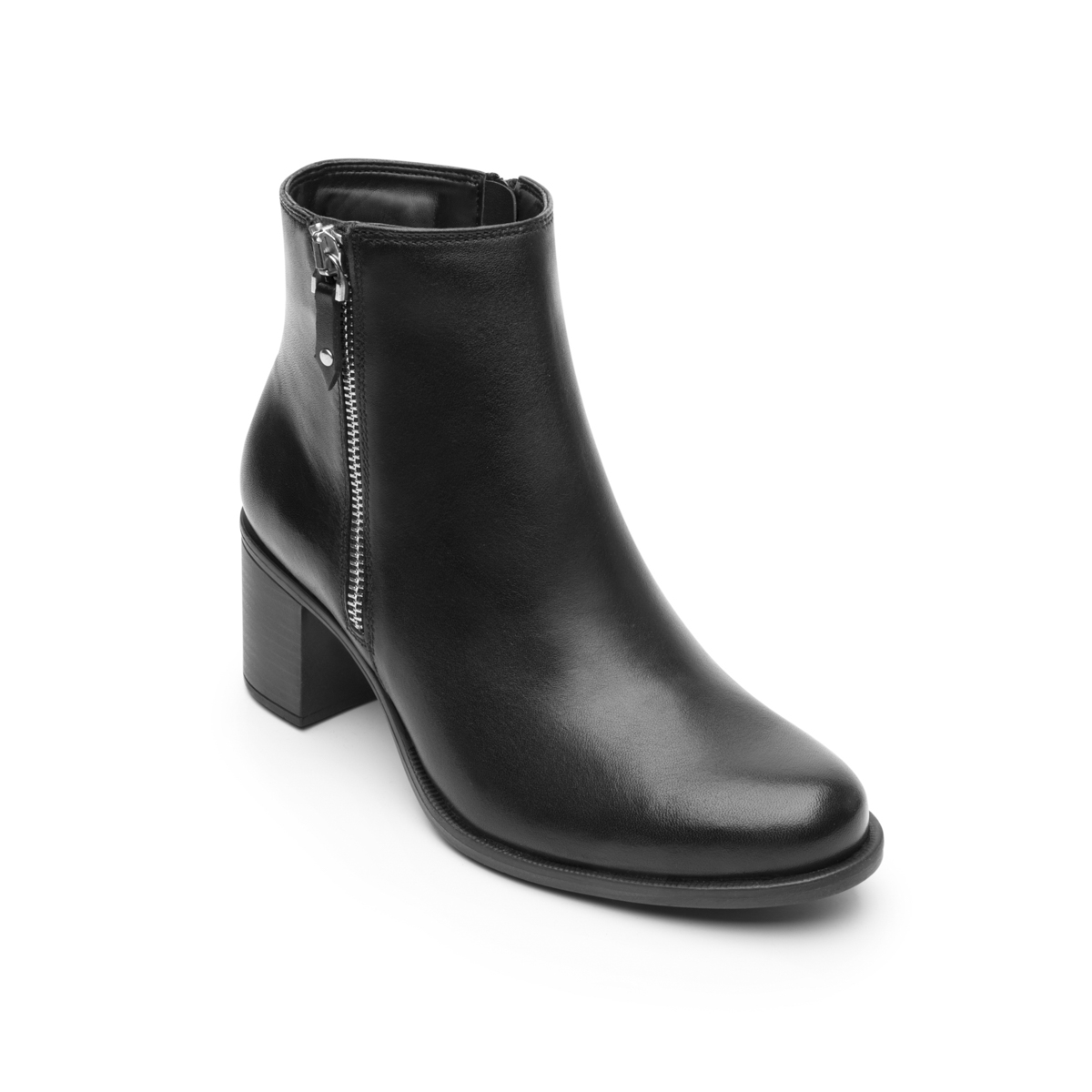 Women's Heeled Bootie with Internal Zipper Style 109220 Black