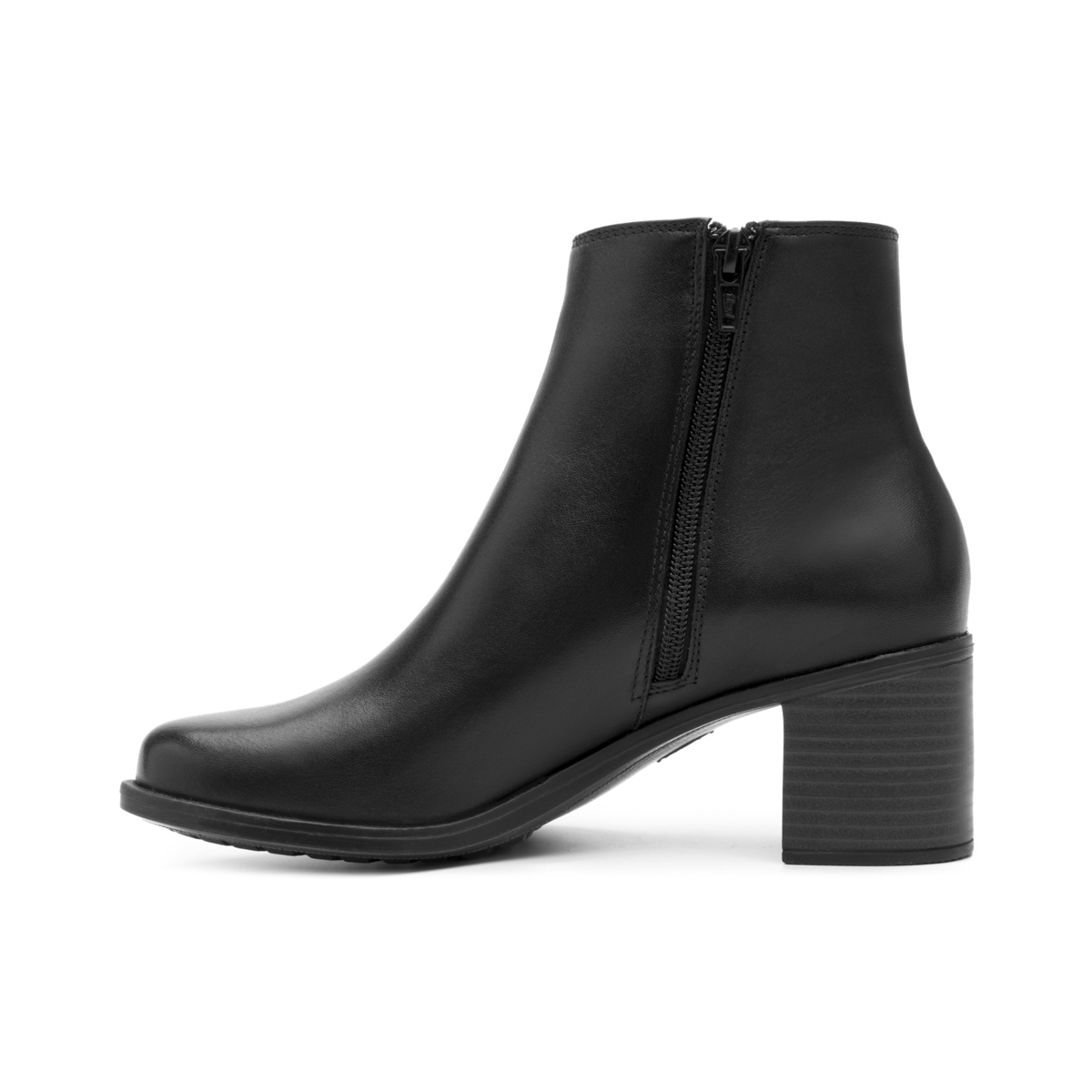 Women's Heeled Bootie with Internal Zipper Style 109220 Black