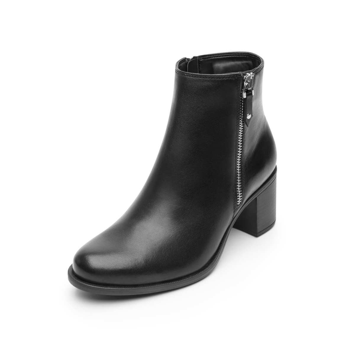 Women's Heeled Bootie with Internal Zipper Style 109220 Black