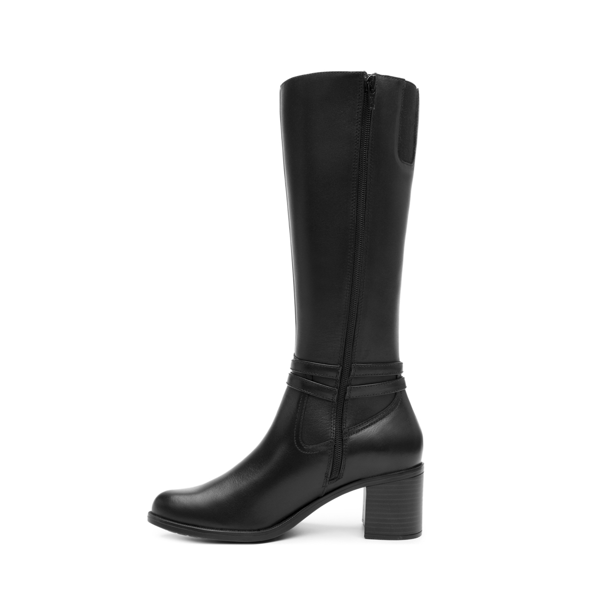 Women's High Boot with Internal Zipper Style 109221 Black