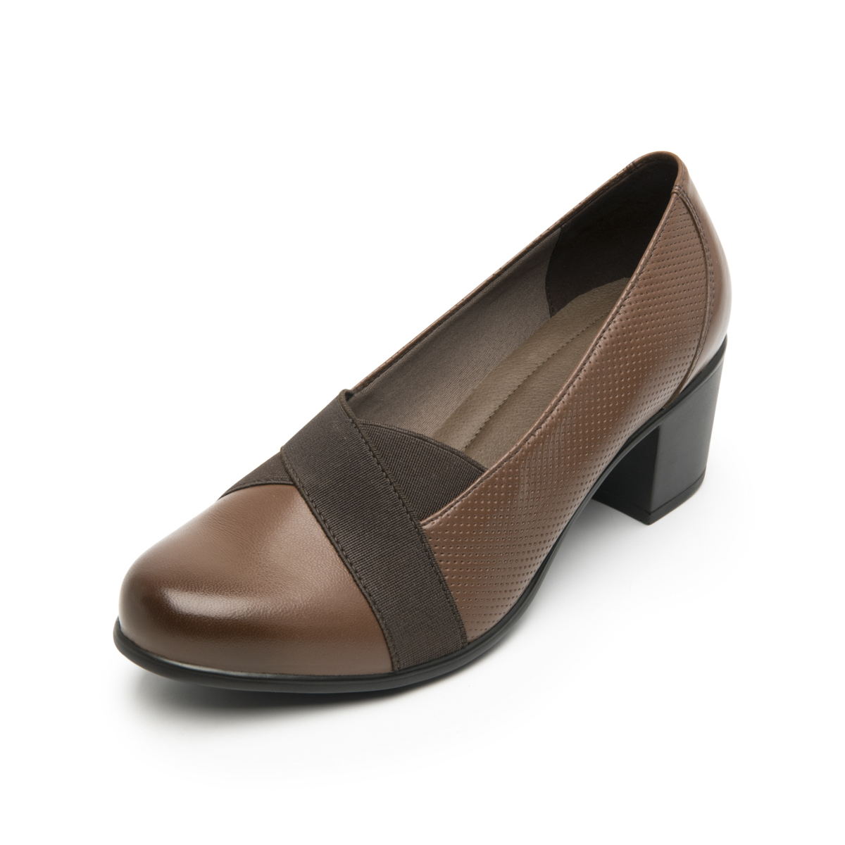 Zapatilla De Tacón Flexi para Mujer con Autoajuste Estilo 110403 Café