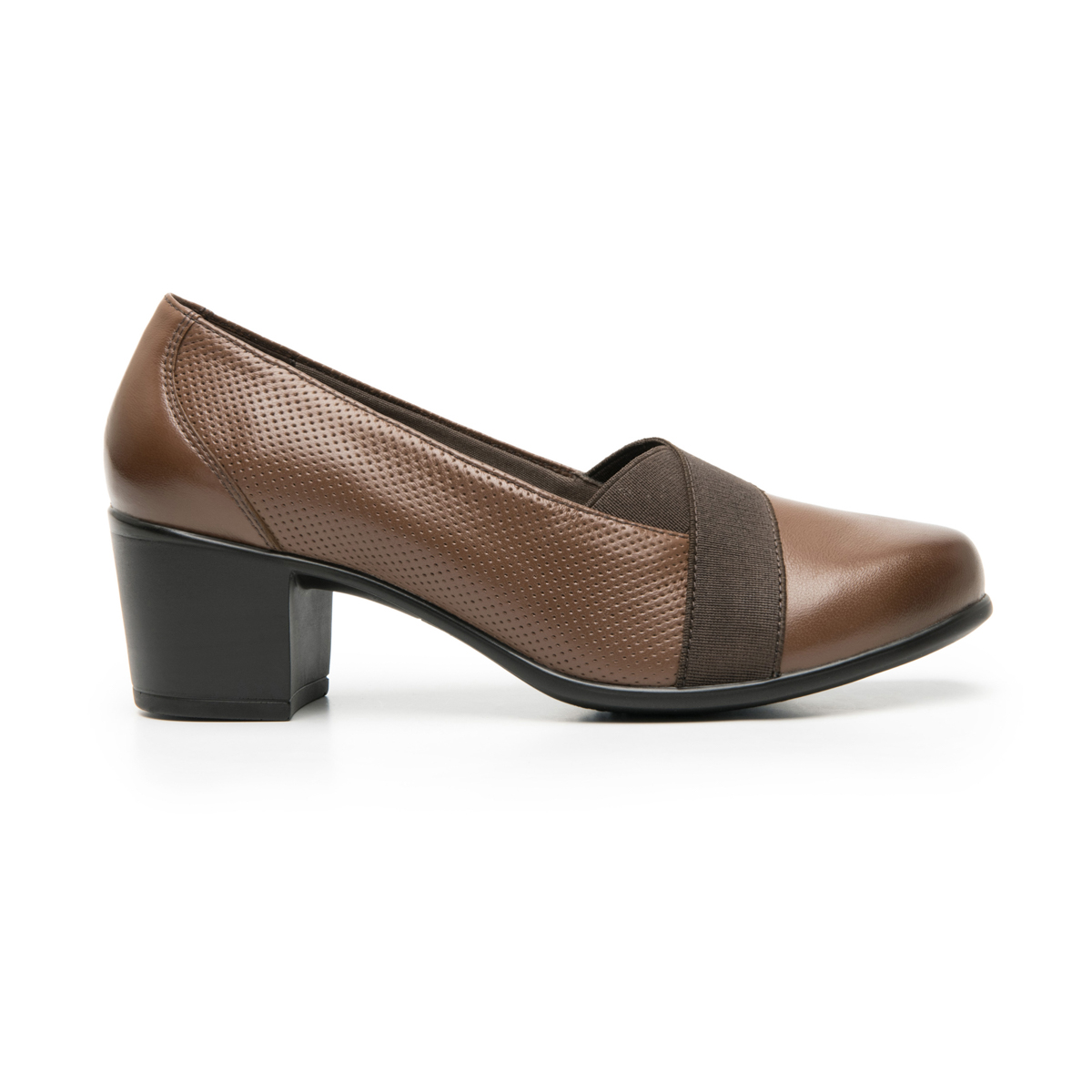 Zapatilla De Tacón Flexi para Mujer con Autoajuste Estilo 110403 Café