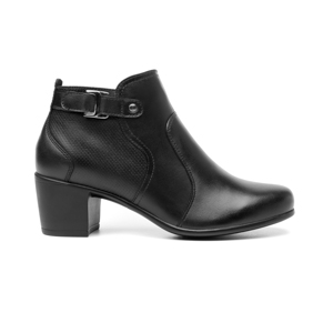 Women's Leather Bootie Style 110407 Black