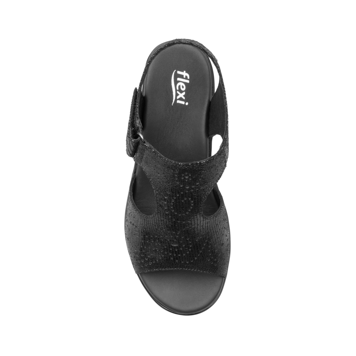 Women's Peep Toe Sandal Style 116013 Black