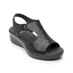 Women's Peep Toe Sandal Style 116013 Black