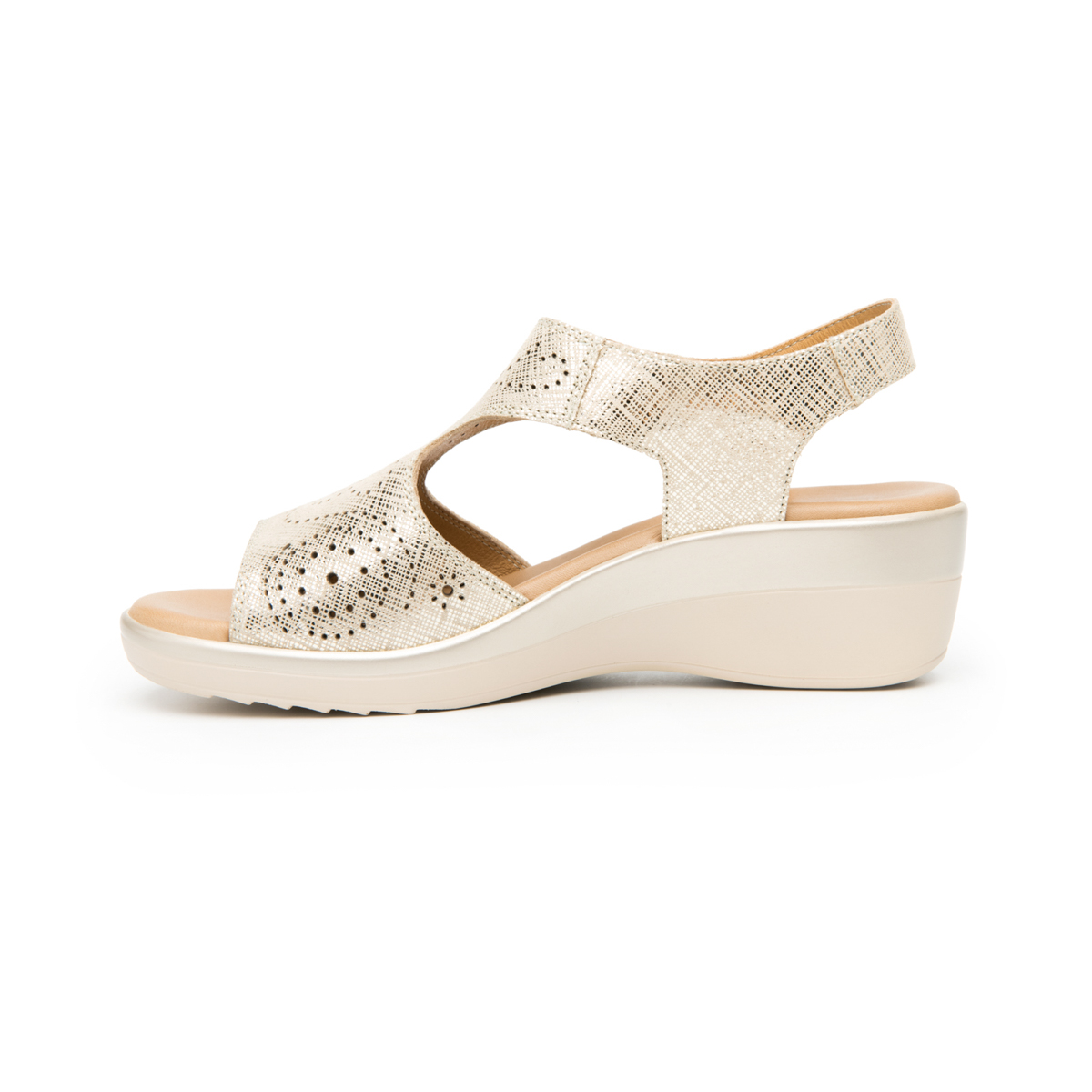 Women's Peep Toe Sandal Style 116013 Gold
