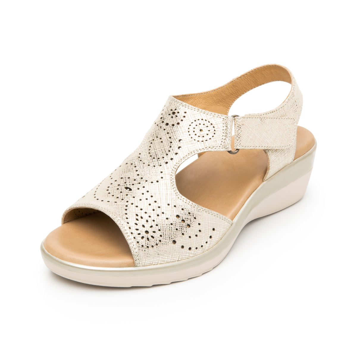 Women's Peep Toe Sandal Style 116013 Gold