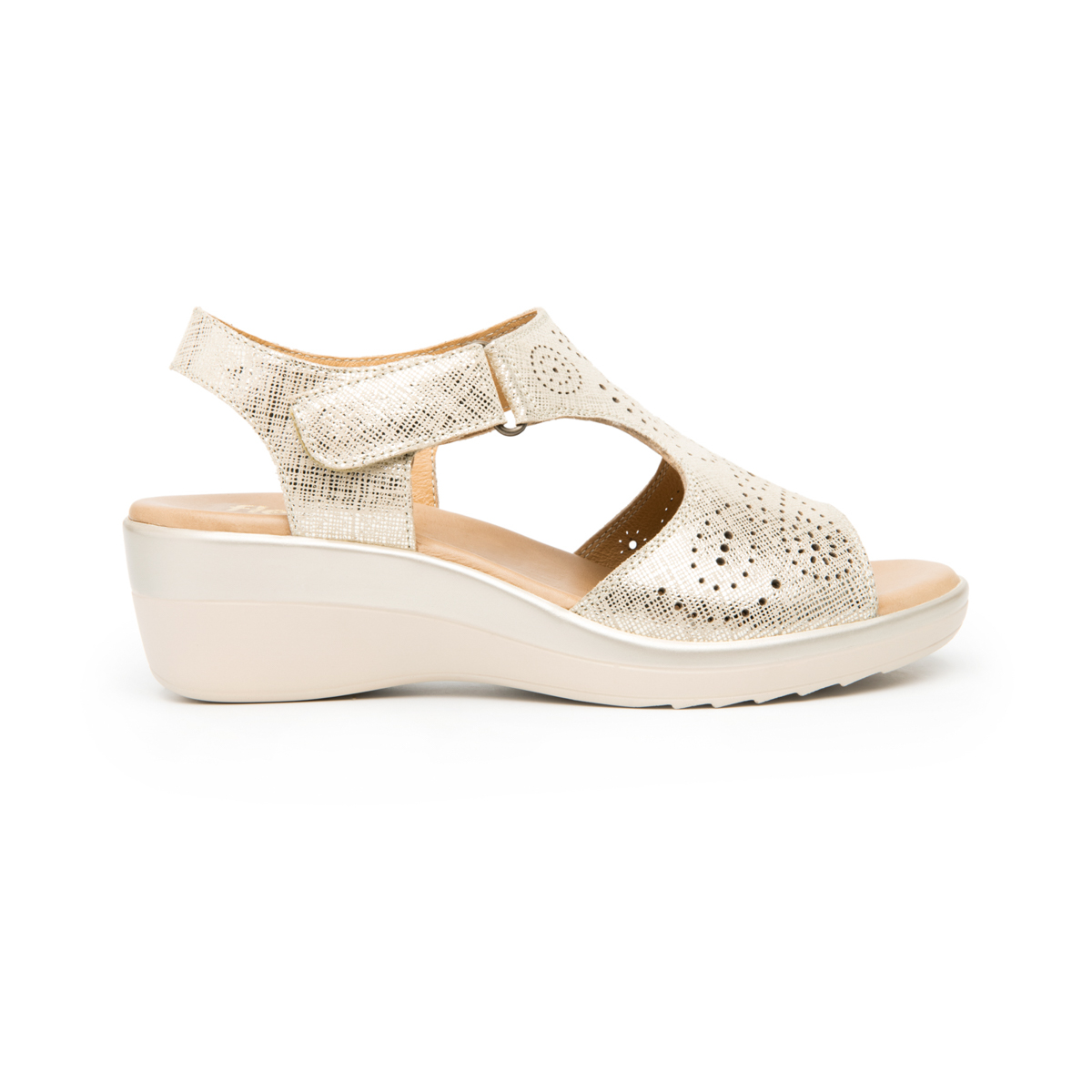 Women's Peep Toe Sandal Style 116013 Gold