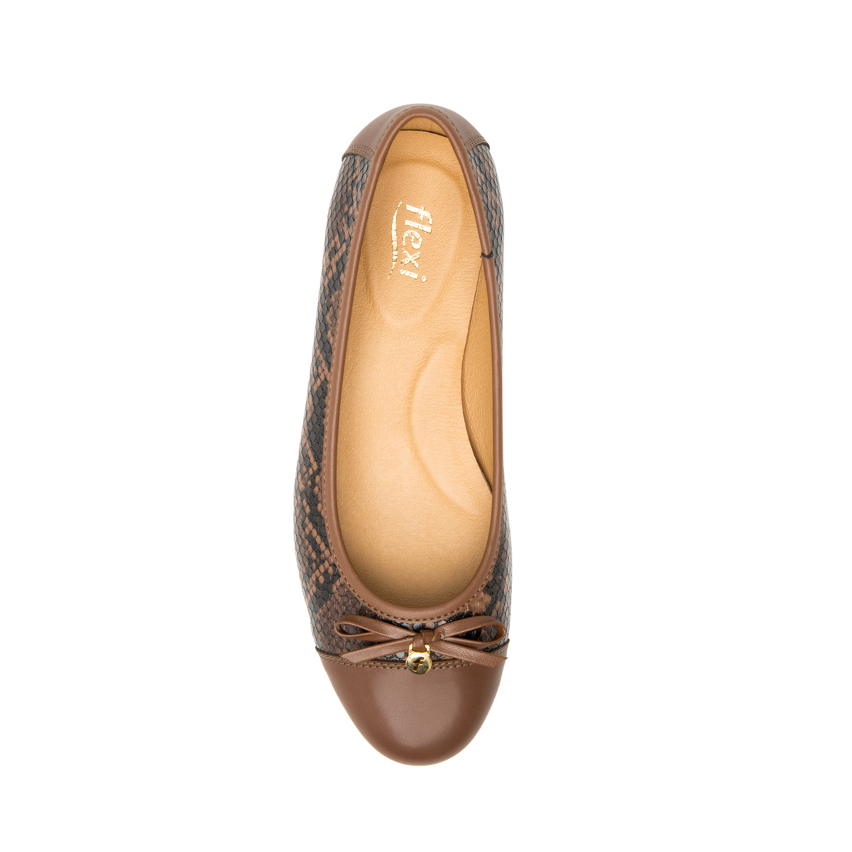 Balerina Con Puntera Flexi para Mujer con Plantilla Transpirable Estilo 116310 Cogñac