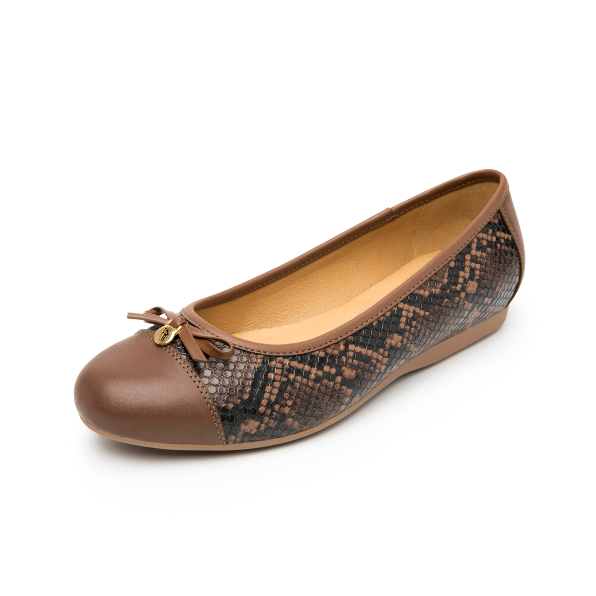 Balerina Con Puntera Flexi para Mujer con Plantilla Transpirable Estilo 116310 Cogñac