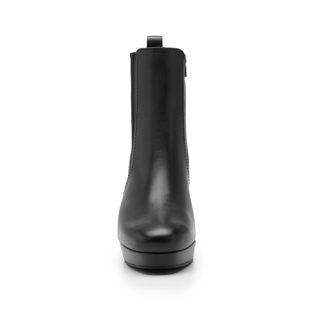 Women's Leather Bootie with Internal Zipper Style 118909 Black