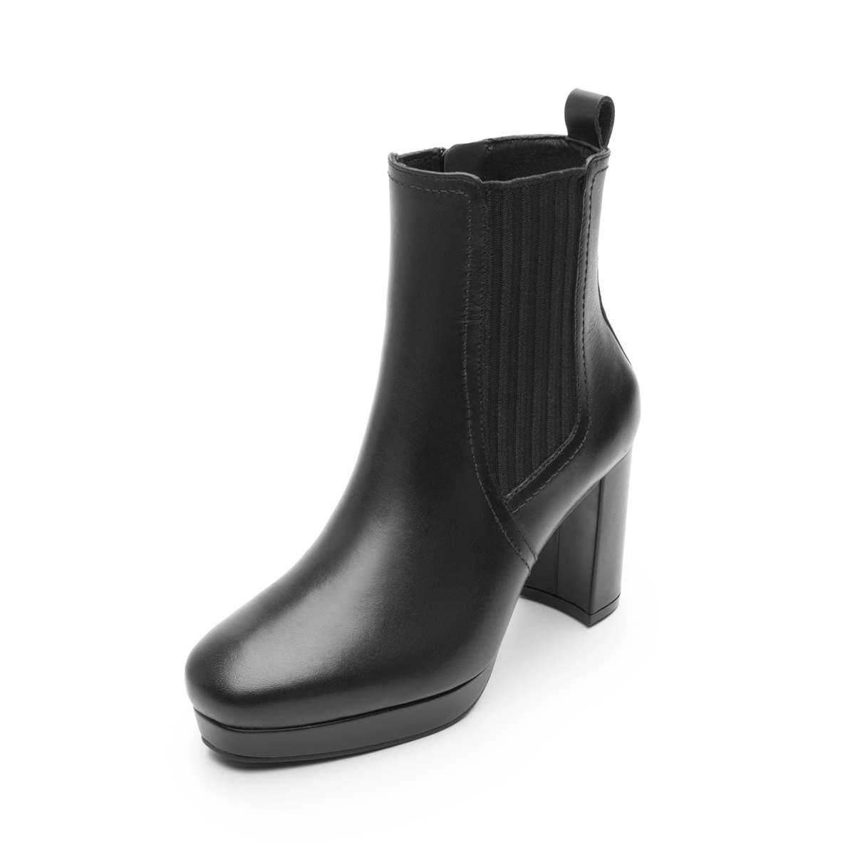 Women's Leather Bootie with Internal Zipper Style 118909 Black