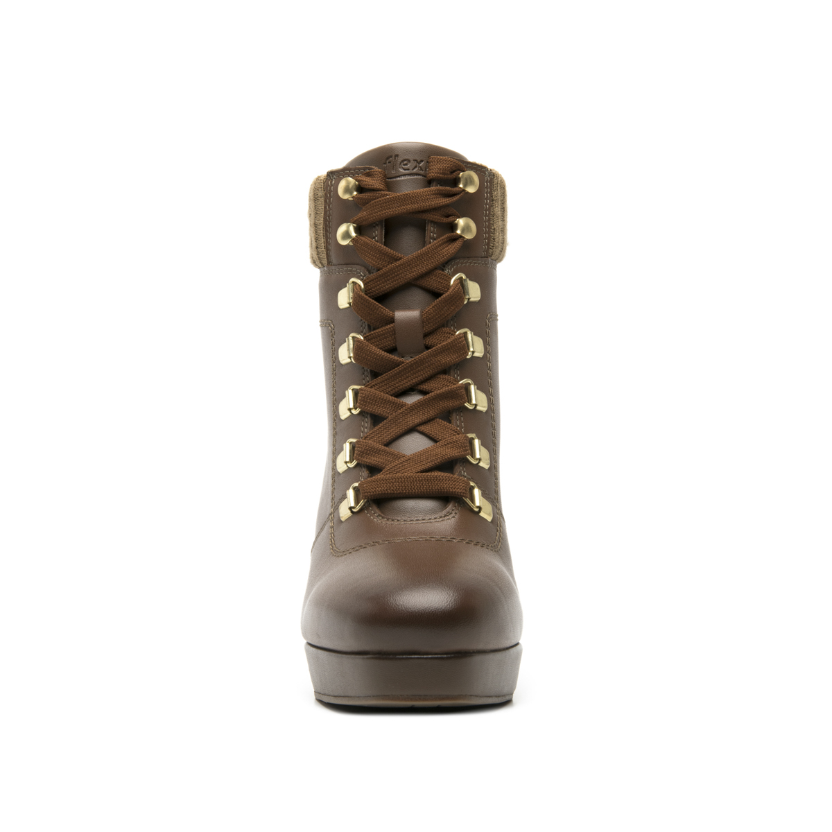 Women's Military Leather Boot Style 118910 Tan