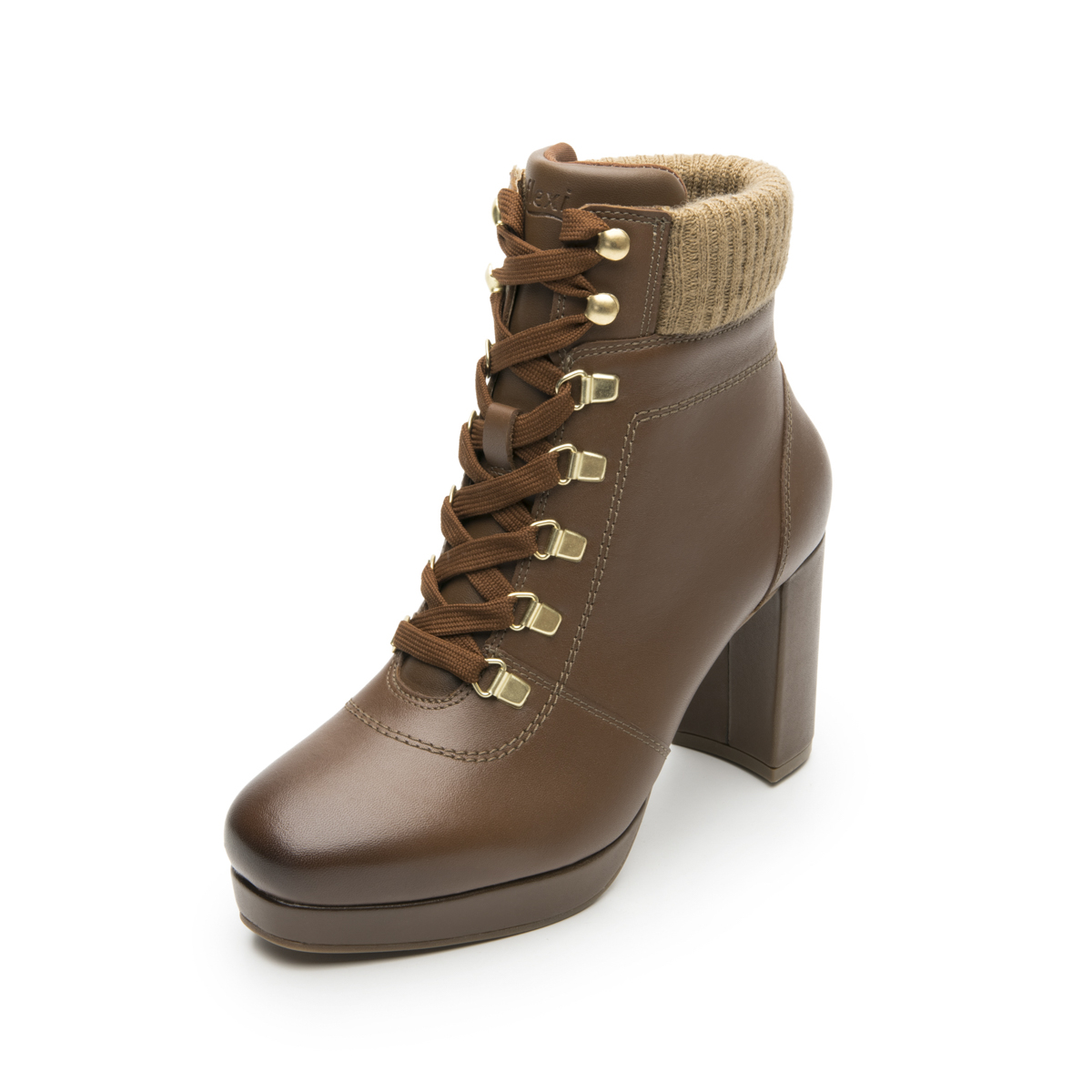 Women's Military Leather Boot Style 118910 Tan