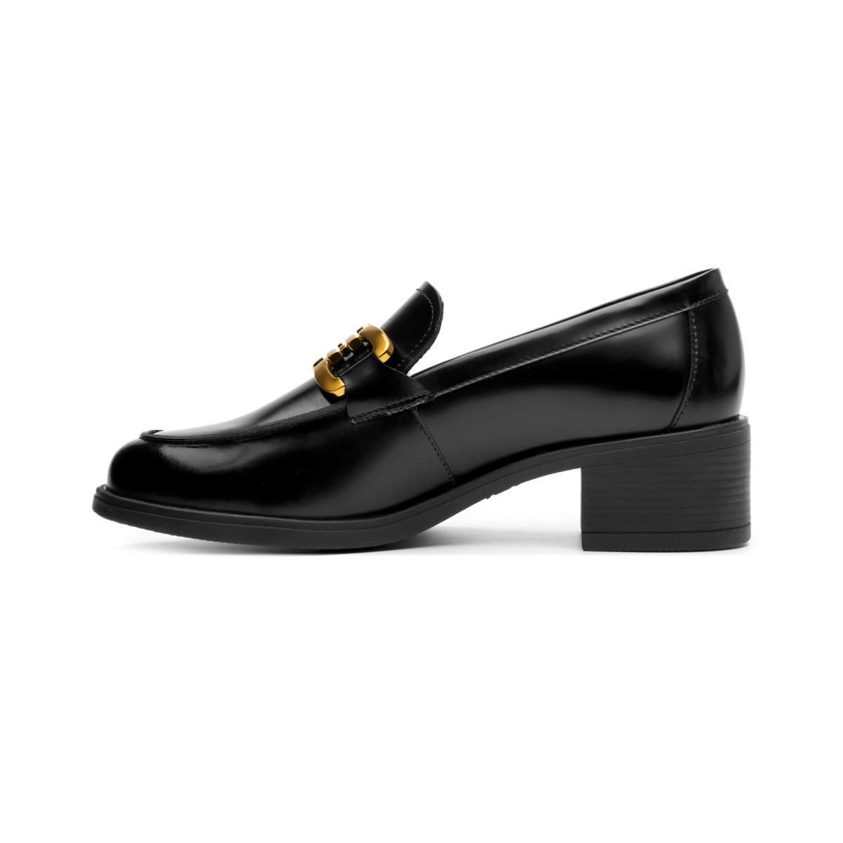 Mocasín Semivestir Con Hebilla Flexi para Mujer Estilo 119502 Negro
