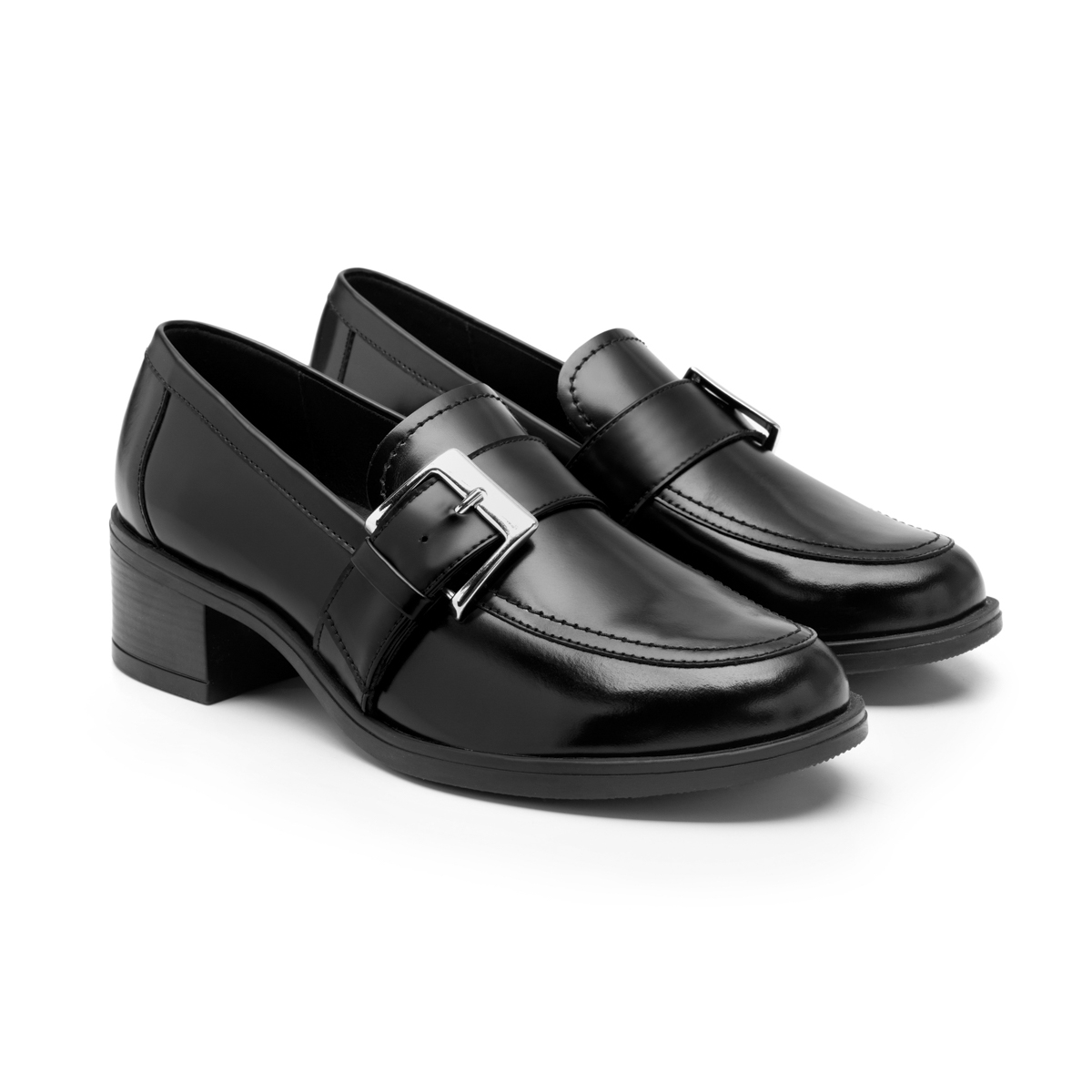 Mocasín De Tacón Flexi para Mujer Estilo 119507 Negro