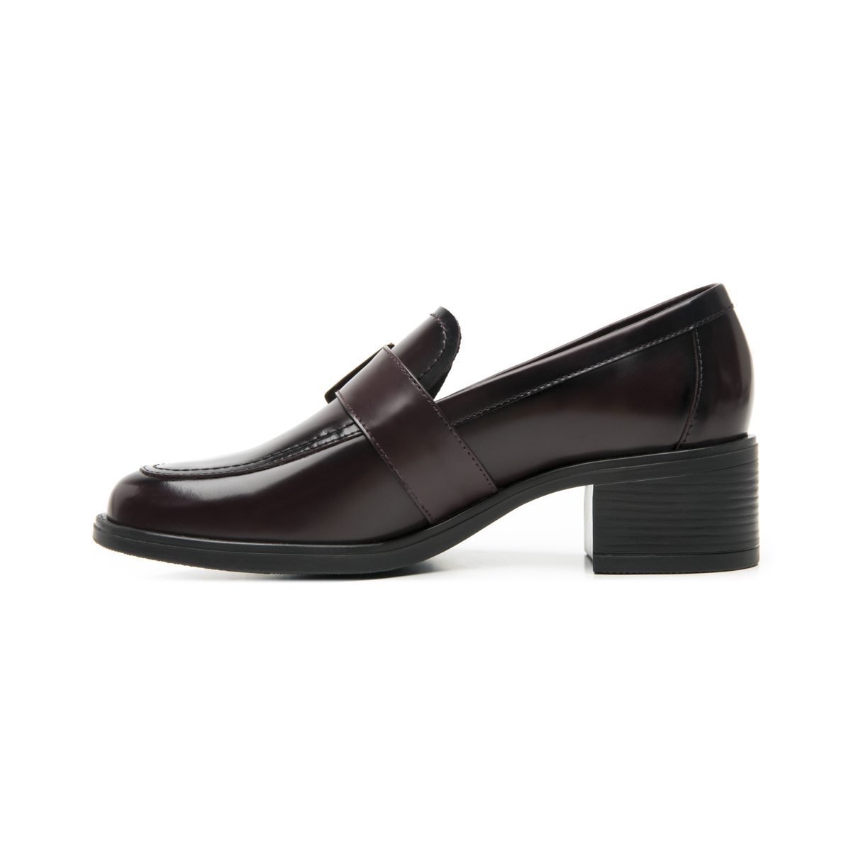 Mocasín De Tacón Flexi para Mujer Estilo 119507 Vino