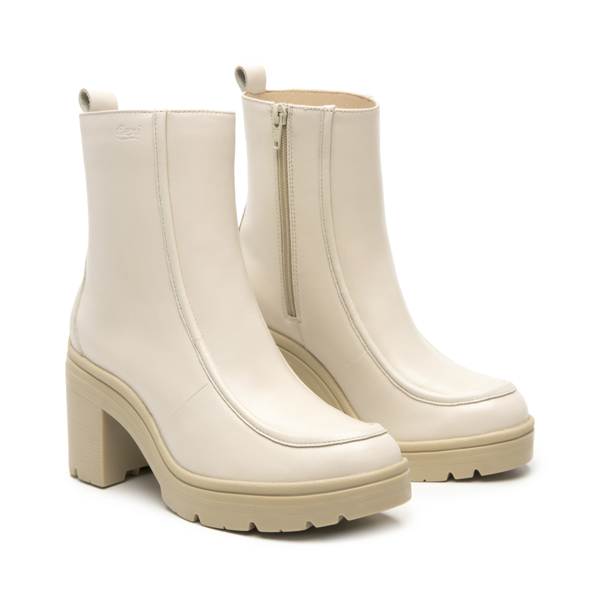 Women's Leather Dress Boot Style 119606 Beige