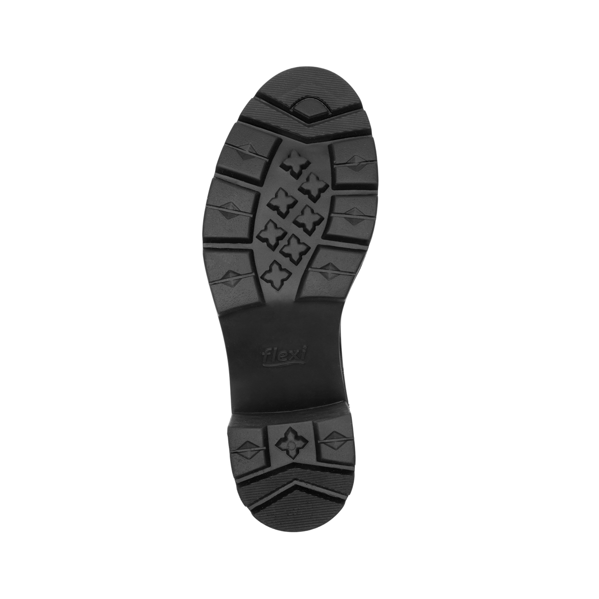Bota Militar Flexi para Mujer con Cierre Interno Estilo 119607 Negro