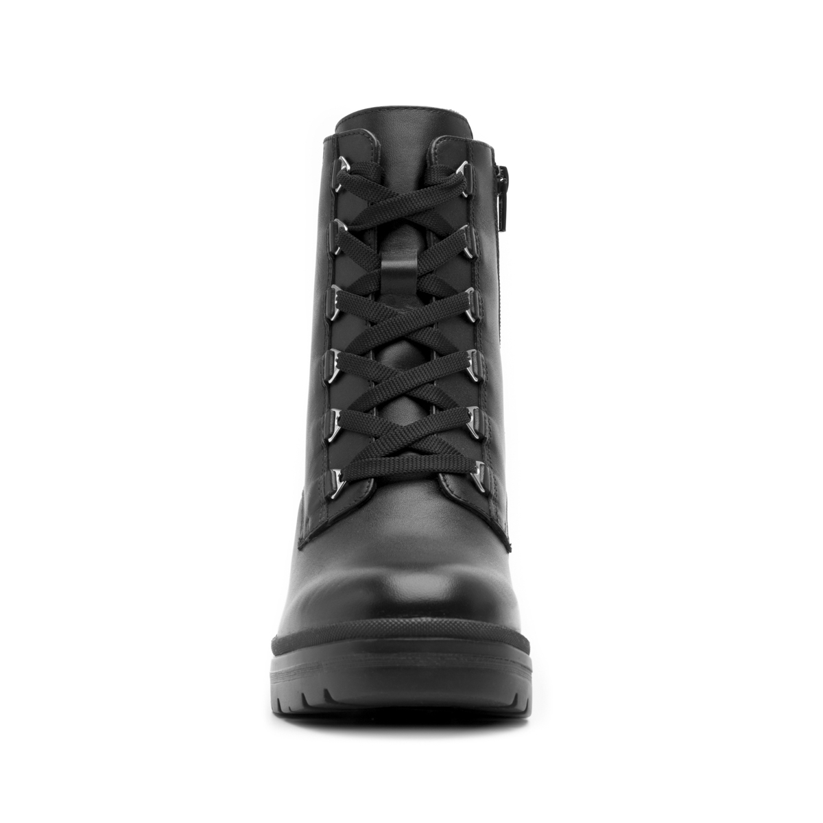 Bota Militar Flexi para Mujer con Cierre Interno Estilo 119607 Negro