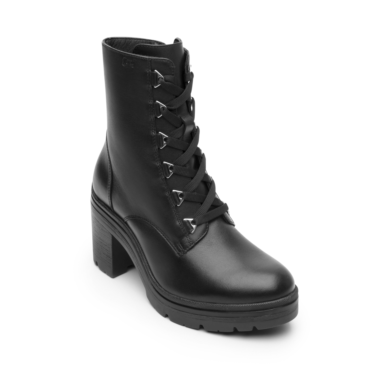 Bota Militar Flexi para Mujer con Cierre Interno Estilo 119607 Negro