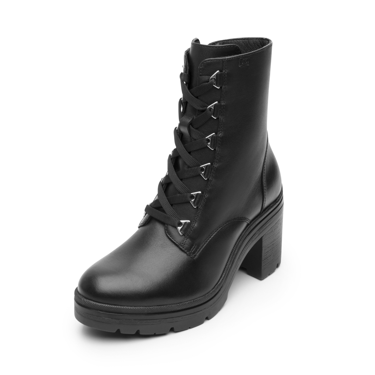 Bota Militar Flexi para Mujer con Cierre Interno Estilo 119607 Negro