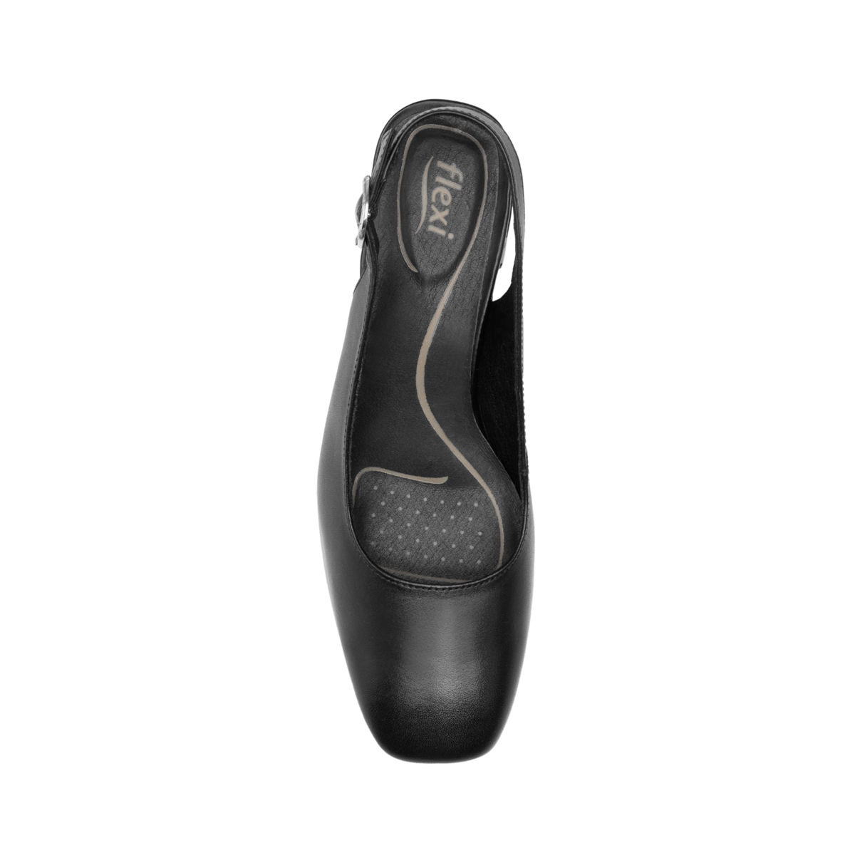 Zapatilla Punta Cuadrada Flexi para Mujer con Comfort Walk Estilo 119704 Negro