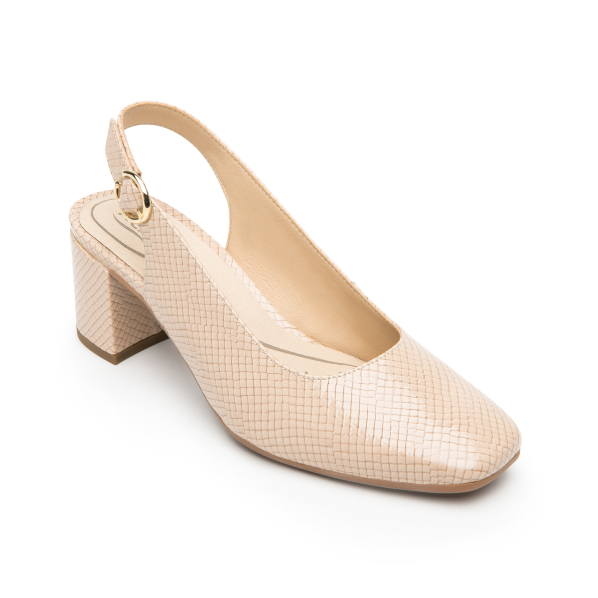 Zapatilla Punta Cuadrada Flexi para Mujer con Comfort Walk Estilo 119704 Nude