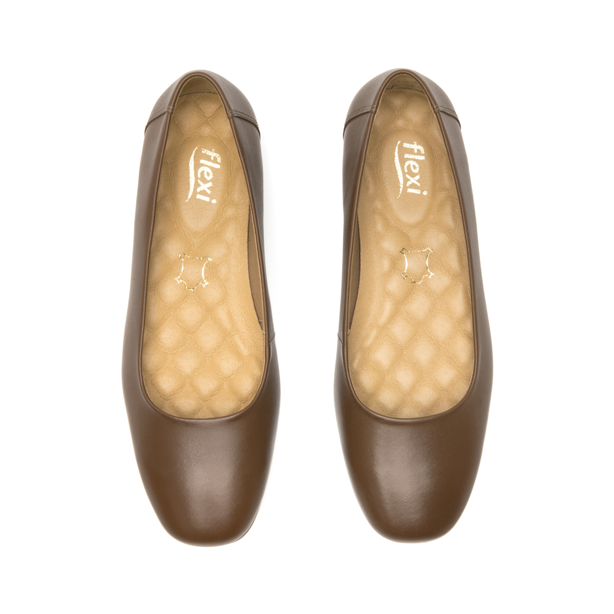 Balerina Flexi para Mujer con Plantilla Comfort Pad Estilo 119901 Café