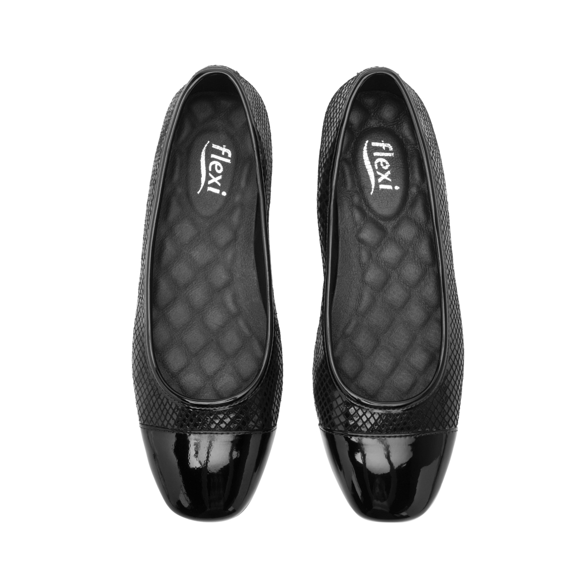 Balerina Flexi para Mujer con Plantilla Comfort Pad Estilo 119903 Negro